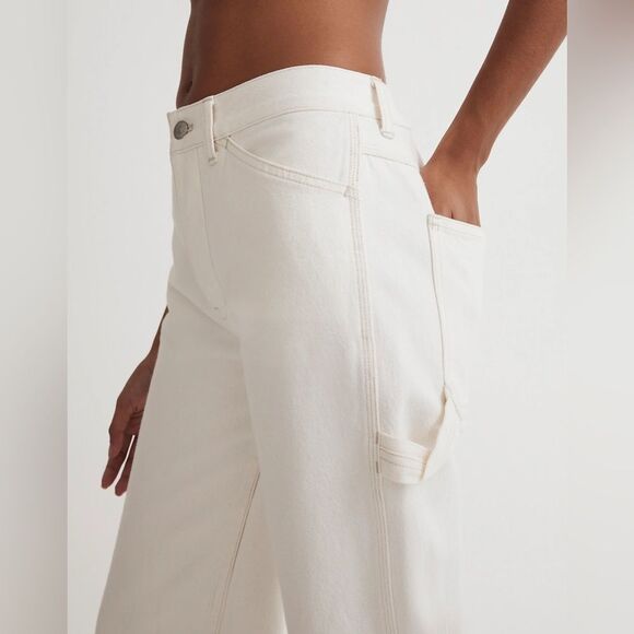 Madewell NWT Petite Low-Slung Straight Jeans Size 27P in Vintage Canvas - Picture 5 of 11